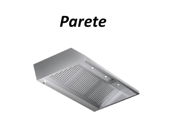 Cappa parete cm.160x110 con motore 7/7, illuminazione LED.